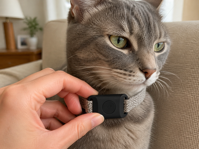 1. Clip it on her collar